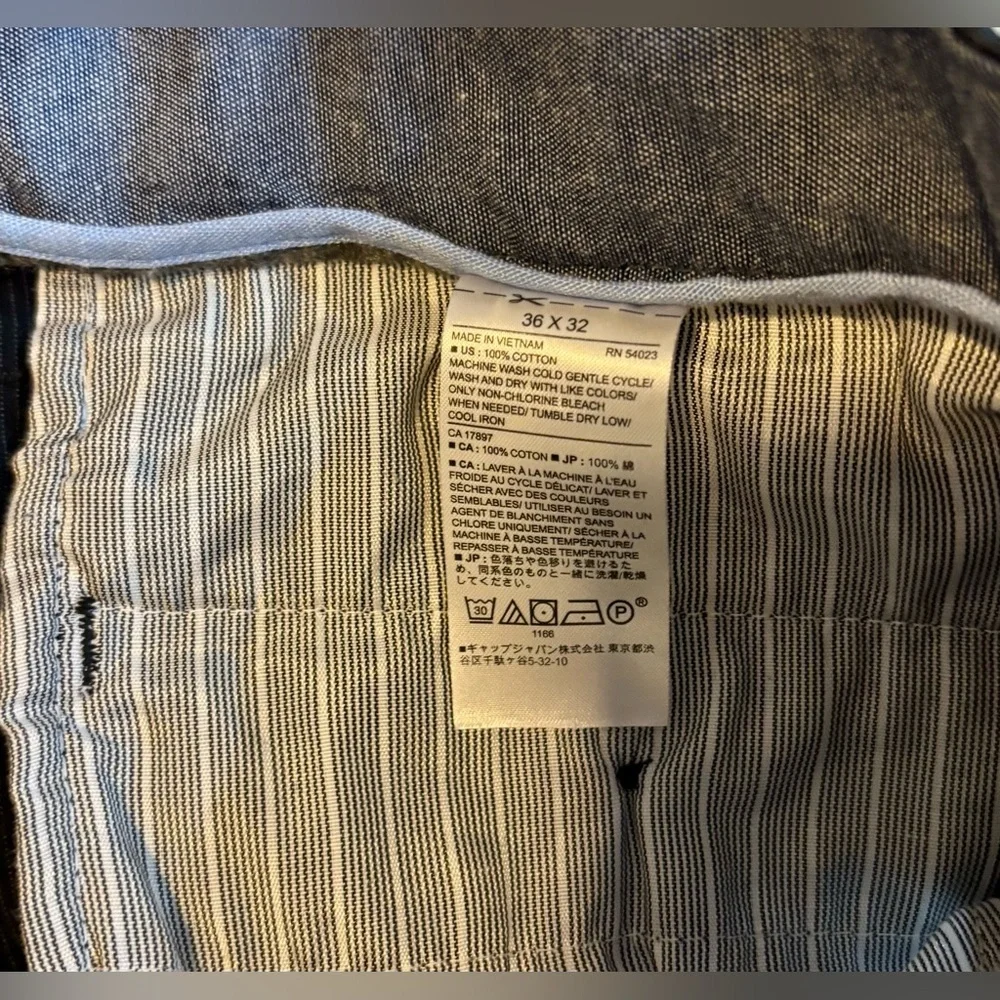 Banana Republic Men’s Size 36/32 Navy Striped Aiden Fit‎ Chinos
